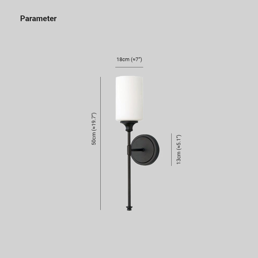 Tiffany Applique Murale Minimaliste Nordique, Métal, Noir/Argent, Chambre à Coucher