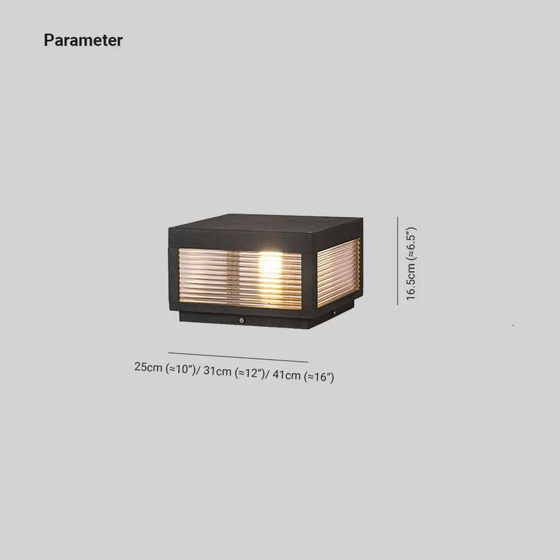 Vetra Lampe de Poteau avec Rayures Horizontales