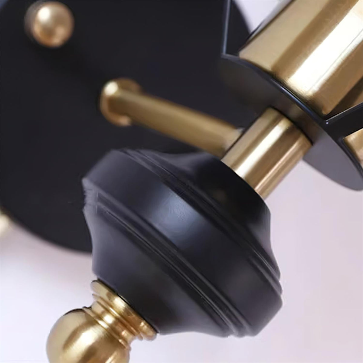 Aurum Applique Murale Noire Avec Interrupteur À Chaînette