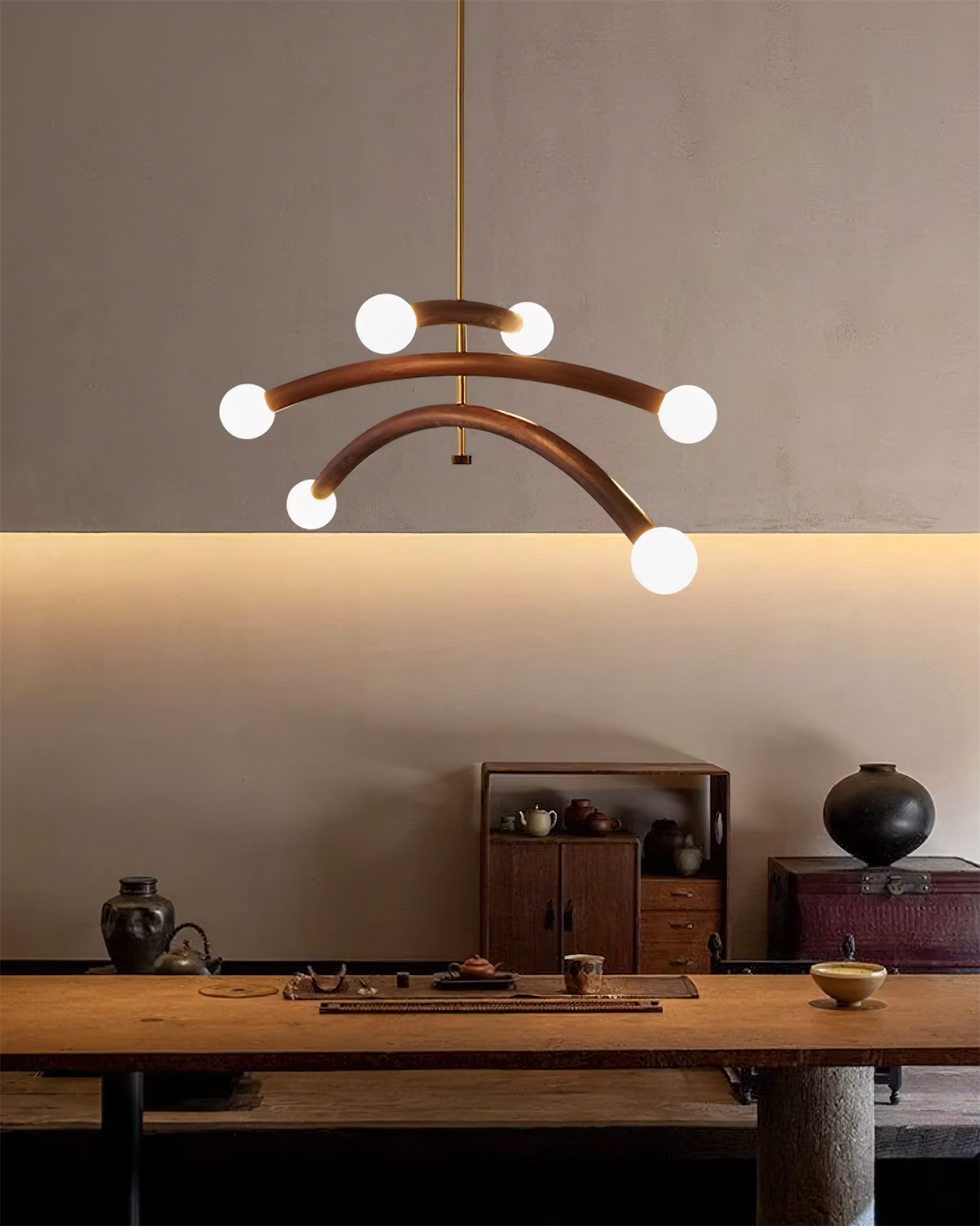 Aurevia Lustre Minimaliste Arc Globe