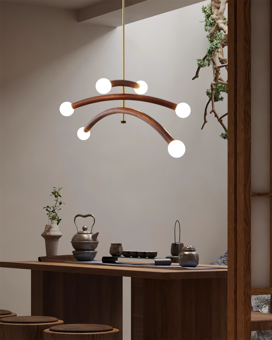 Aurevia Lustre Minimaliste Arc Globe