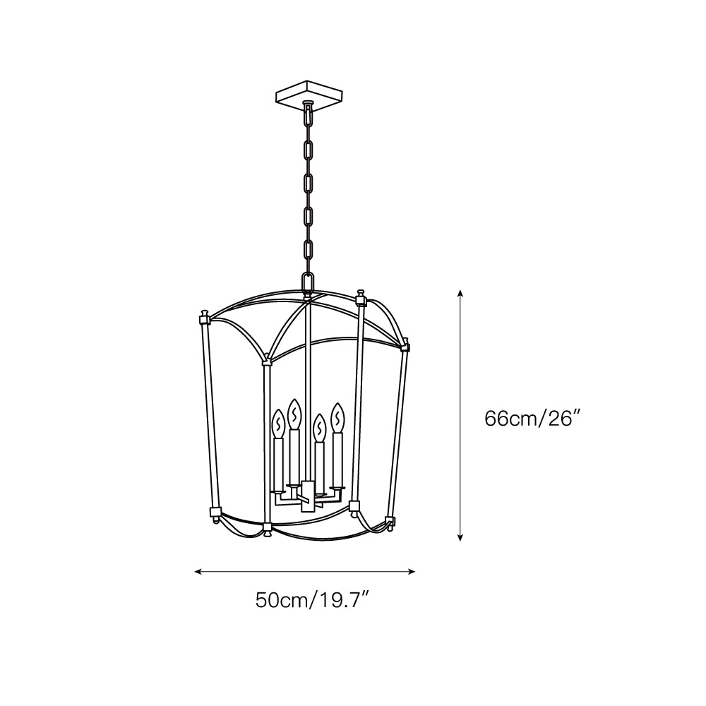 Xenuvyu Minimaliste Industriel Métal Lanterne Suspension