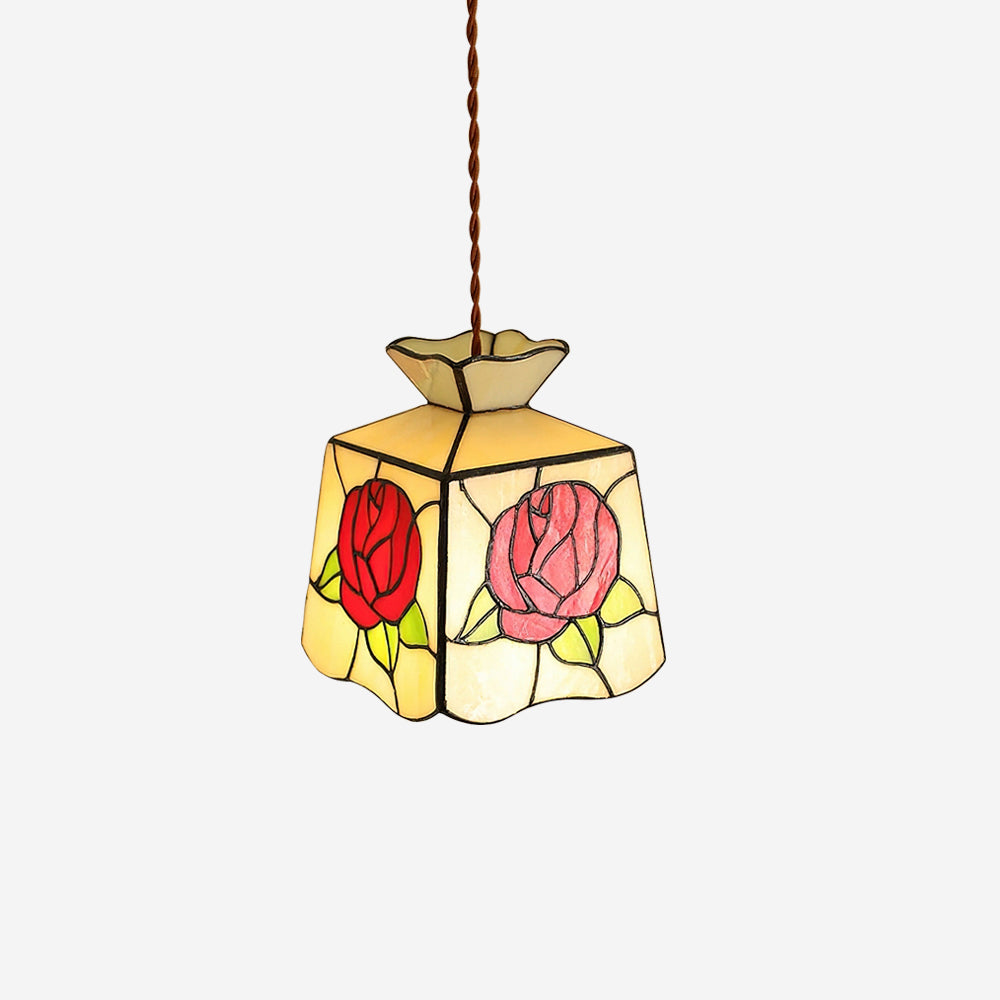 Roselit Suspension Teinté Verre Florale Organique