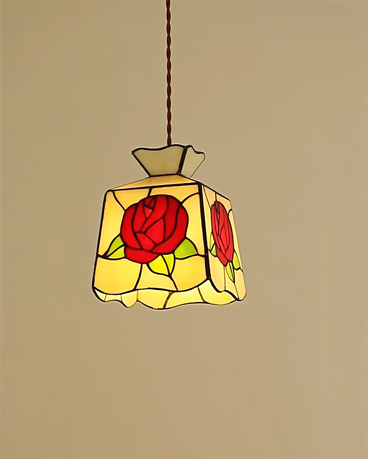 Roselit Suspension Teinté Verre Florale Organique