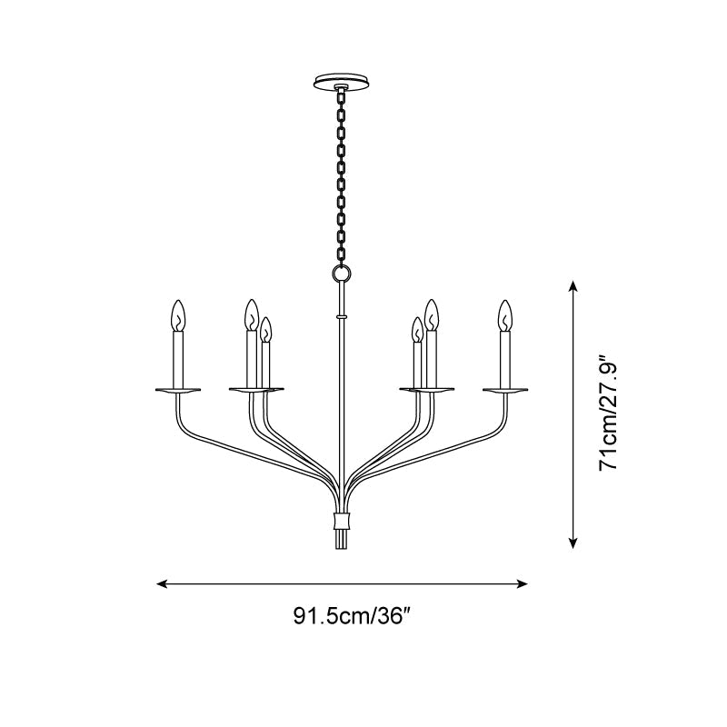 Belfair Lustre Métal Moderne Grand