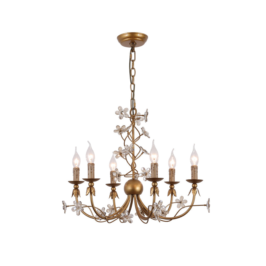 Ornuvyu Postmodern Luxe Clair Métal Cristal Lustre