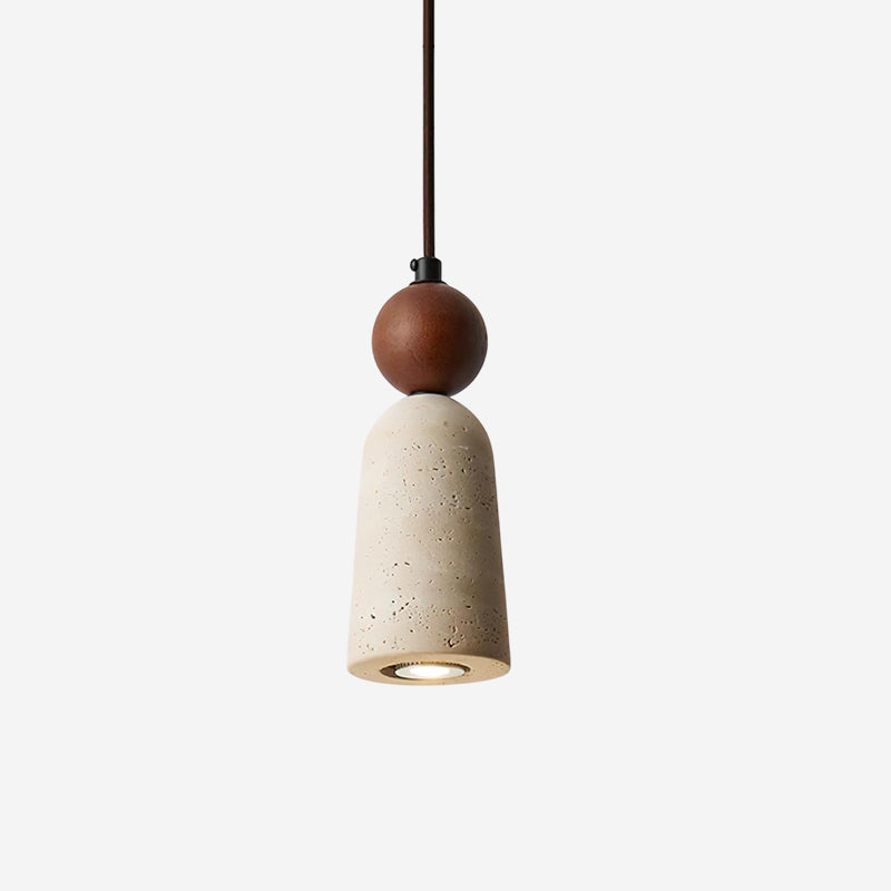 Bellaro Suspension Travertin et Bois