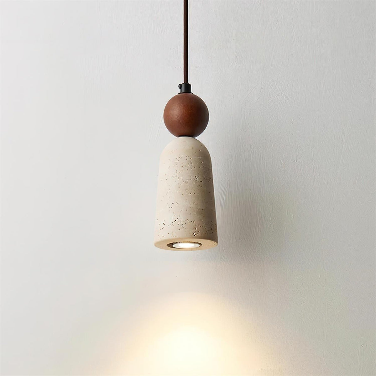 Bellaro Suspension Travertin et Bois