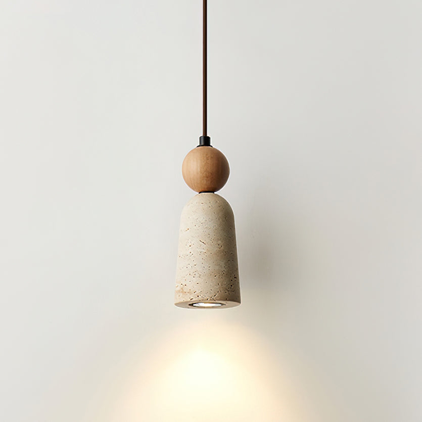 Bellaro Suspension Travertin et Bois
