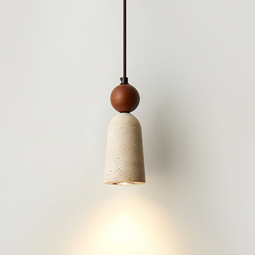 Bellaro Suspension Travertin et Bois