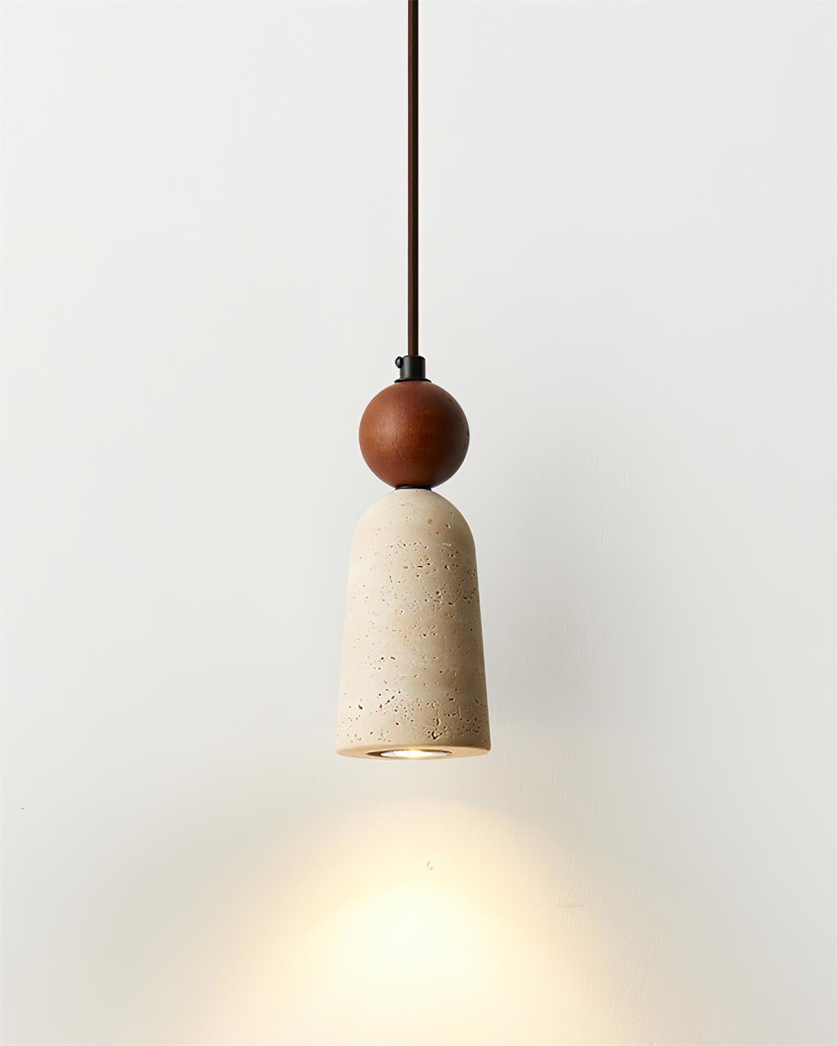 Bellaro Suspension Travertin et Bois