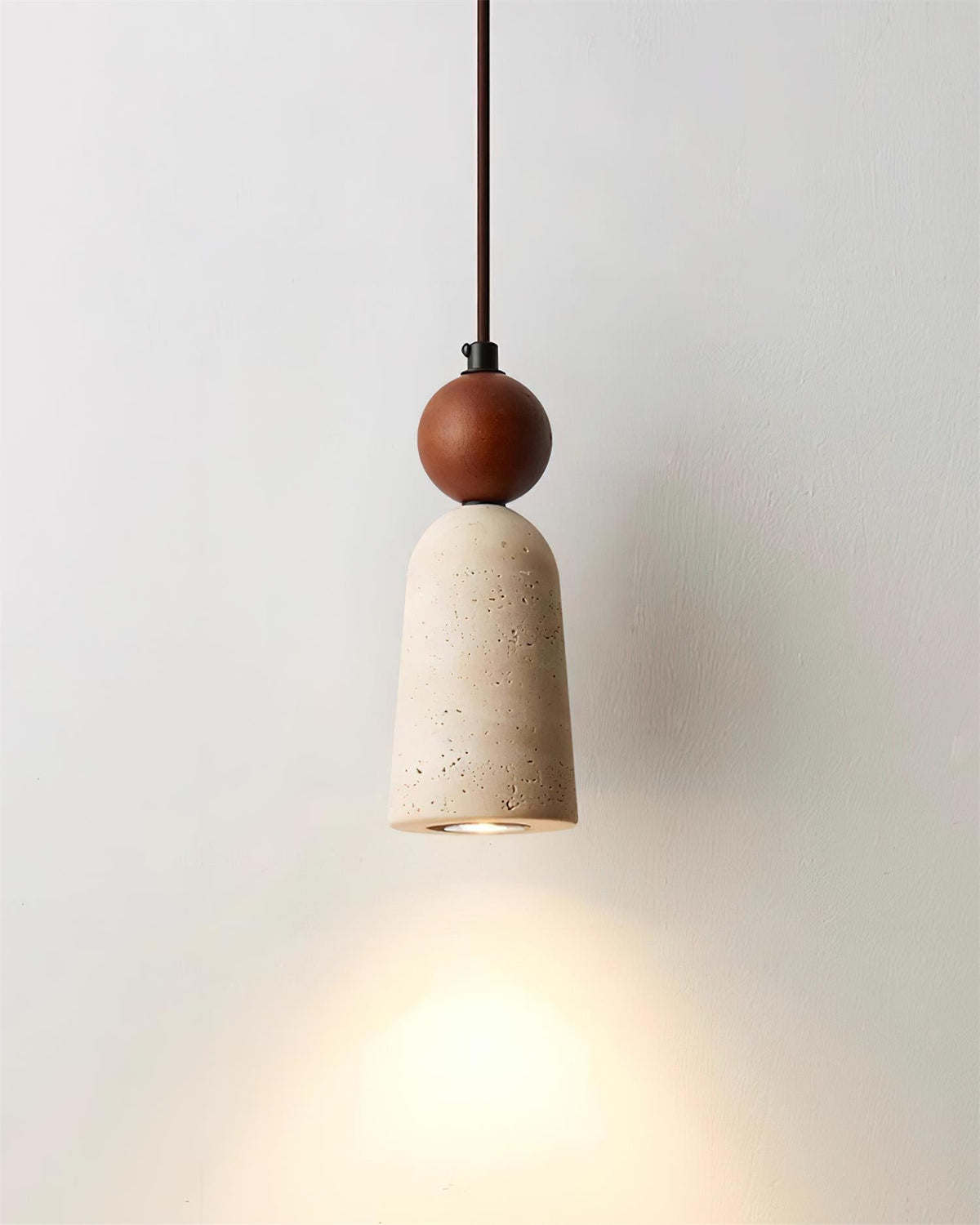 Bellaro Suspension Travertin et Bois