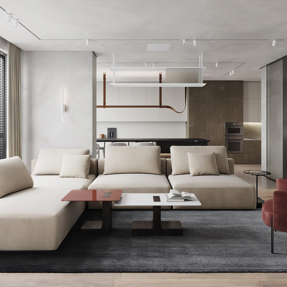Arcadia Suspension Moderne en Cuir