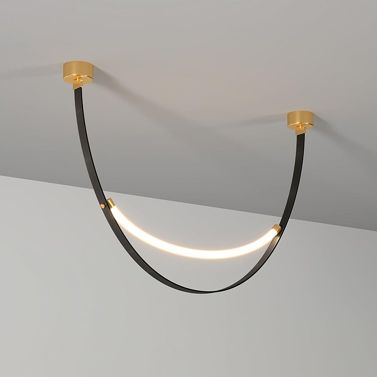 Belt Lampe à Suspension en Cuir et Silicone Minimaliste