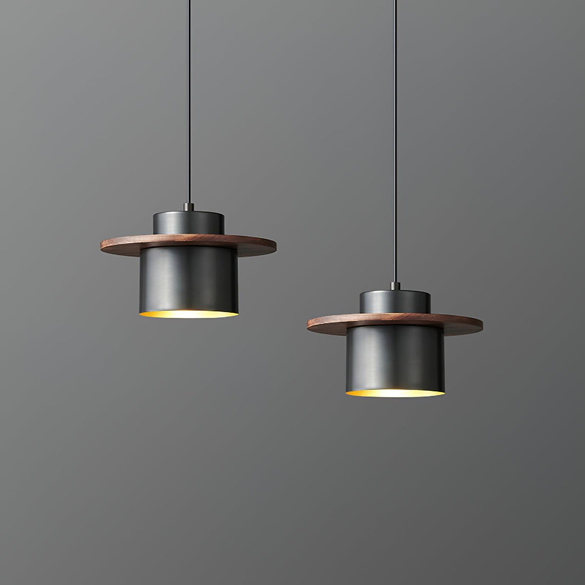 Aurora Lustre Suspendu Industriel En Laiton