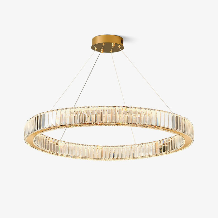 Lustra Lustre Anneau en Cristal Doré