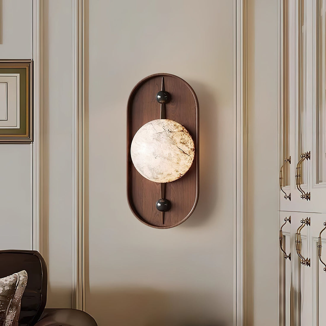 Ildvuvyh Moderne Minimaliste Métal Albâtre Applique Murale