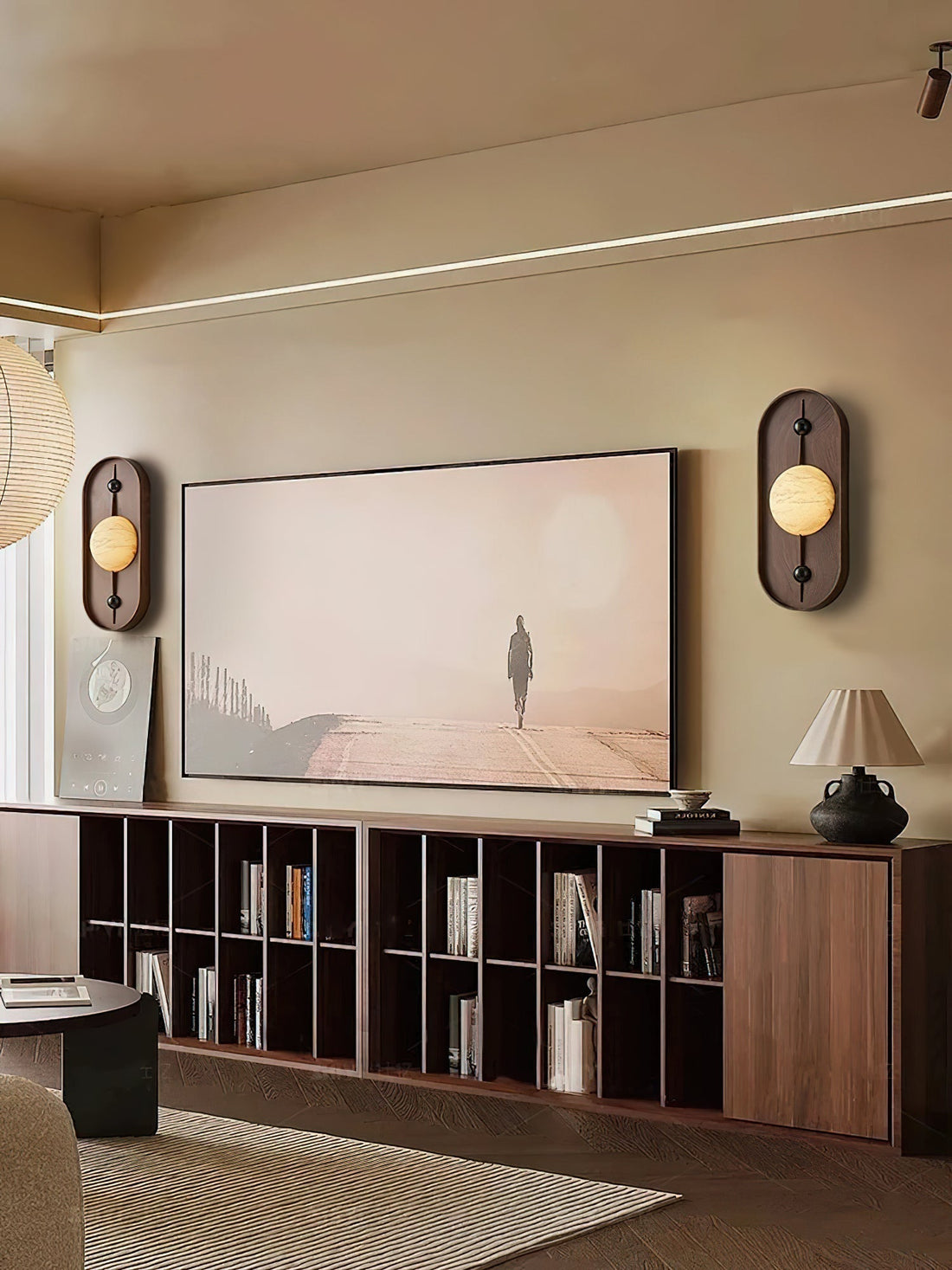 Gloruvyu Individuel Créativité Métal Albâtre Applique Murale