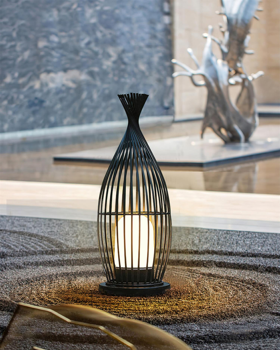 Birdcage Lampe de Poteau Extérieure Cage Industrielle