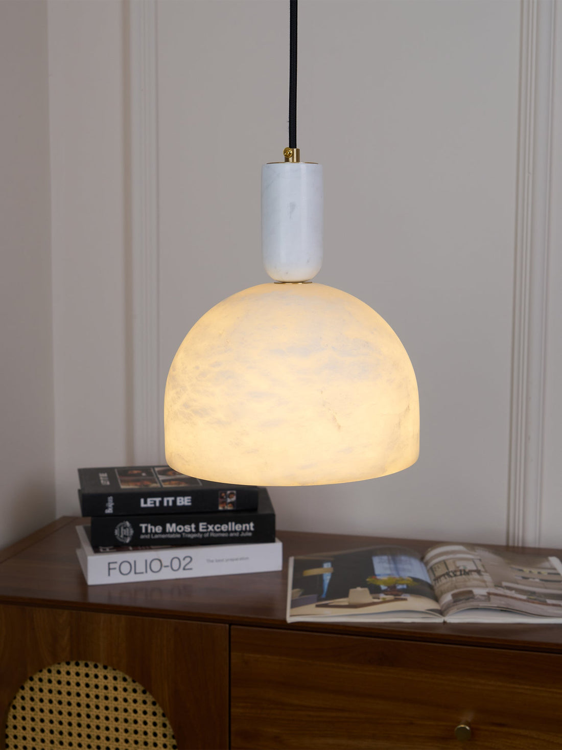 Ulcaris Suspension Moderne Minimaliste en Albâtre