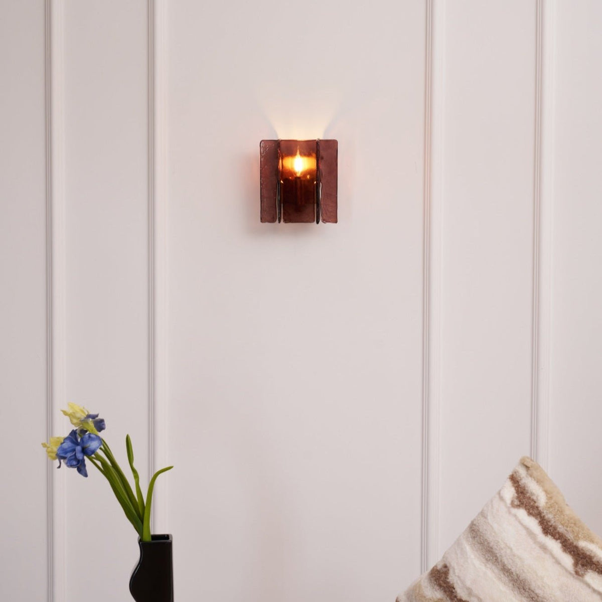 Lustra Wall Light Brass Glass Clear