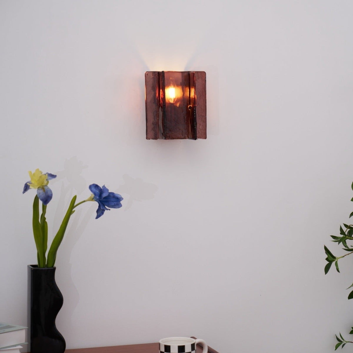 Lustra Wall Light Brass Glass Clear