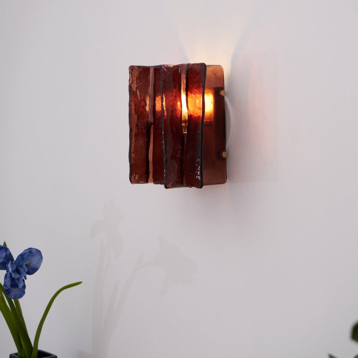 Lustra Wall Light Brass Glass Clear