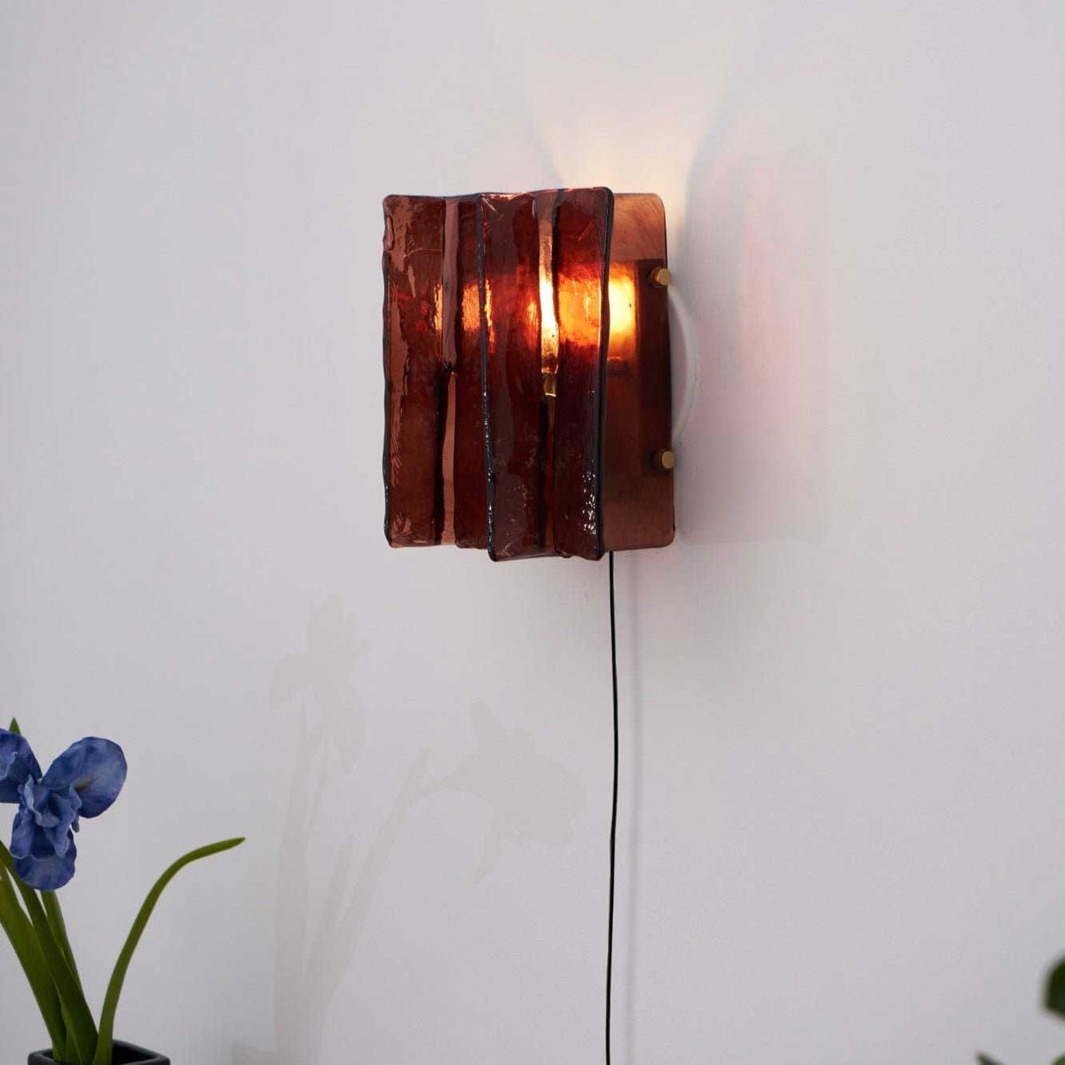 Lustra Wall Light Brass Glass Clear
