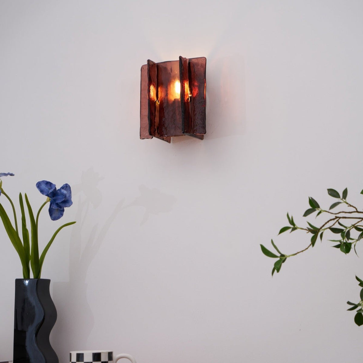 Lustra Wall Light Brass Glass Clear
