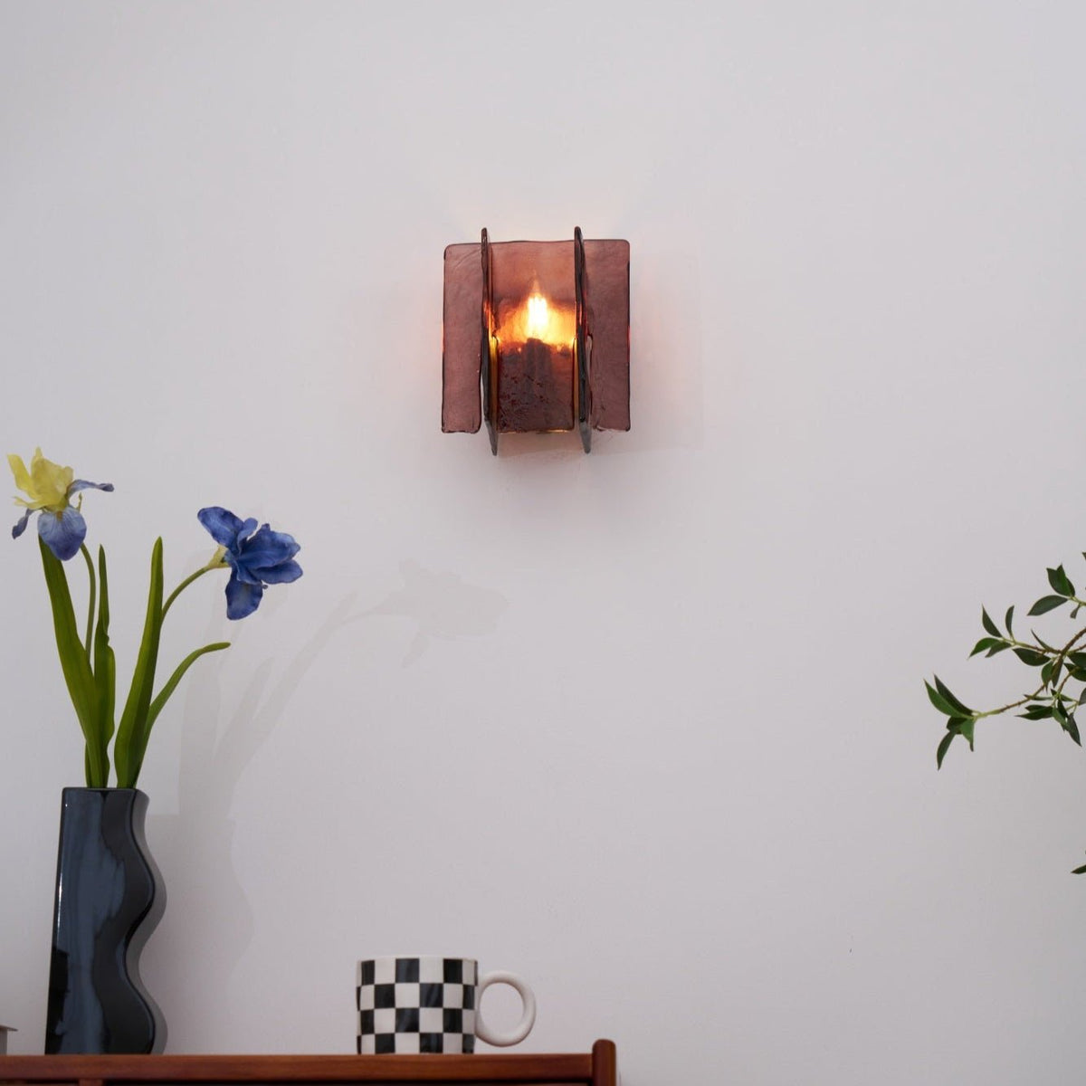 Lustra Wall Light Brass Glass Clear