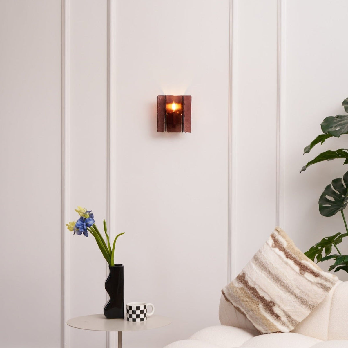 Lustra Wall Light Brass Glass Clear