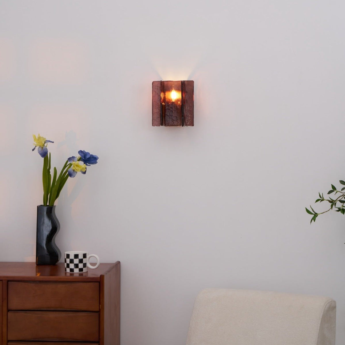 Lustra Wall Light Brass Glass Clear