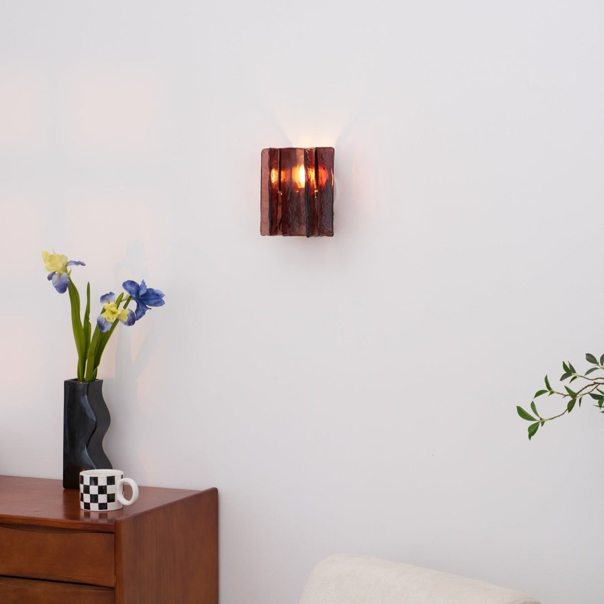 Lustra Wall Light Brass Glass Clear