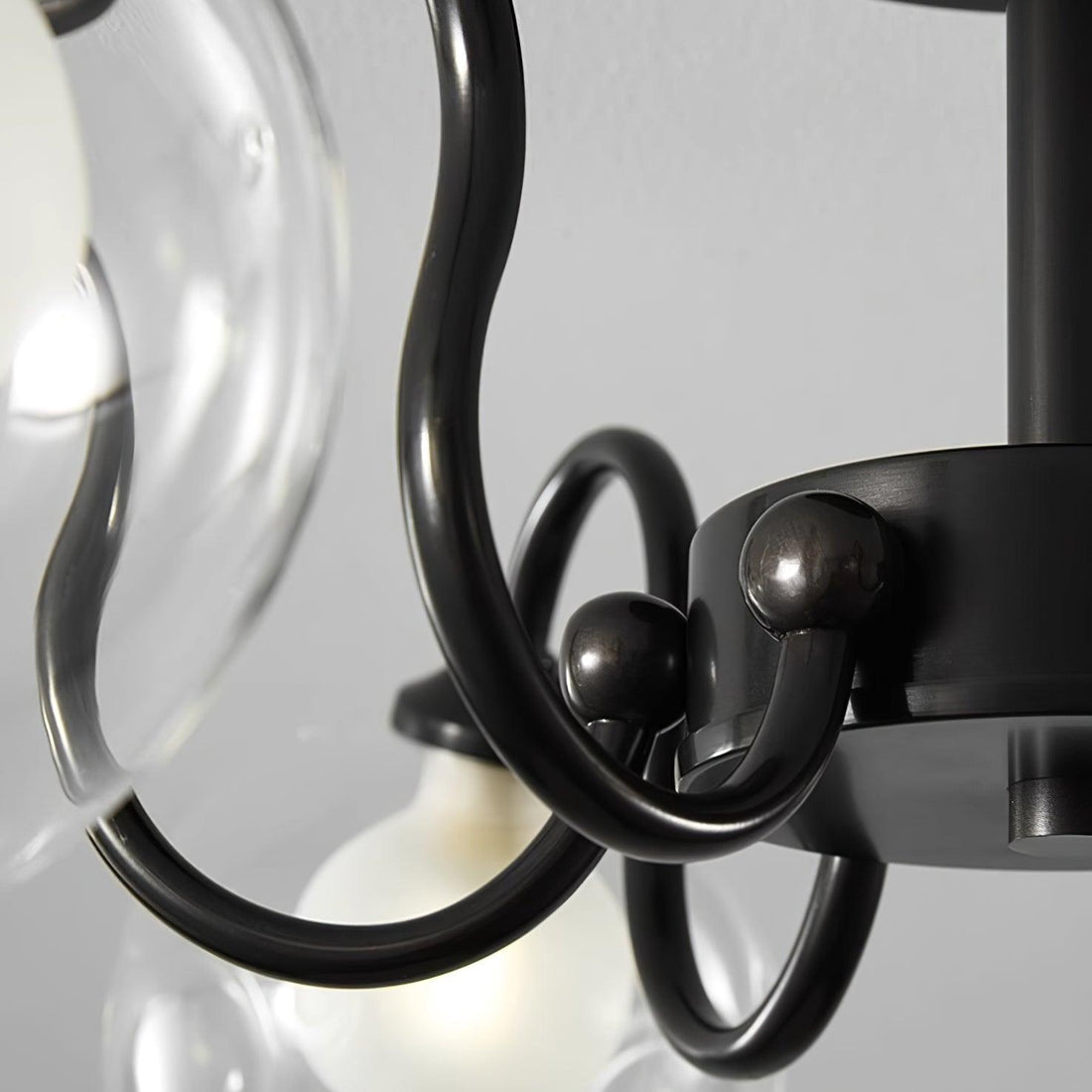 Orb Plafonnier Fleur Verre Globe Bras Moderne Salon