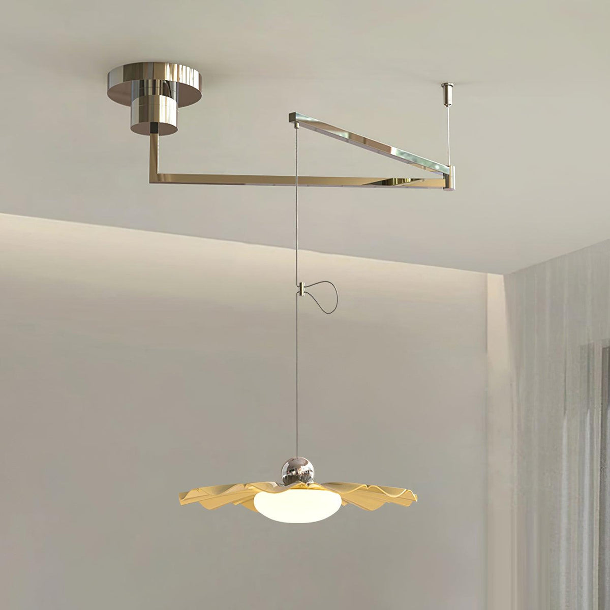 Lustra Suspension Laiton Acrylique Salle à Manger