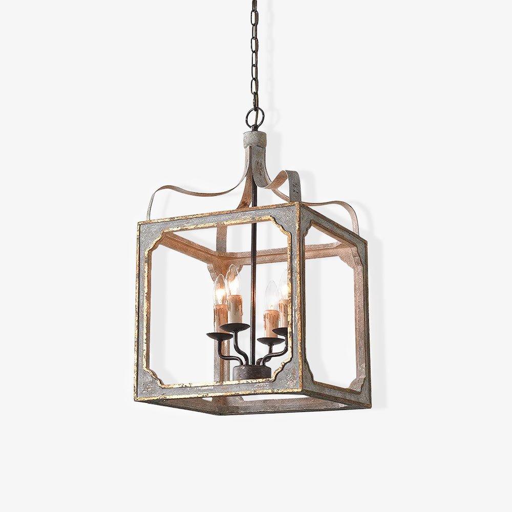 Lustra Lustre Cube Rustique Cadre Vintage