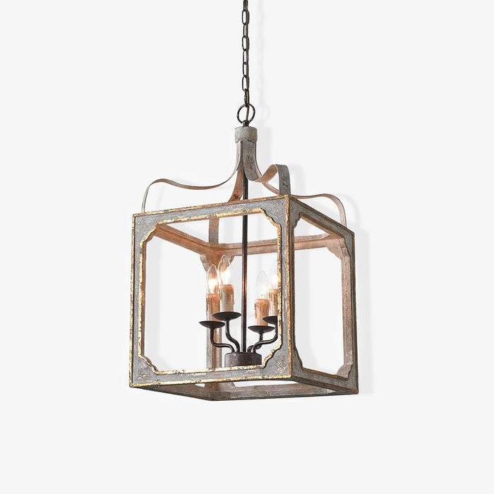 Lustra Lustre Cube Rustique Cadre Vintage