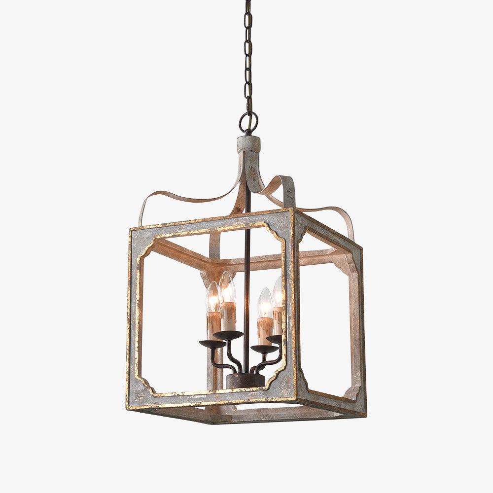 Lustra Lustre Cube Rustique Cadre Vintage