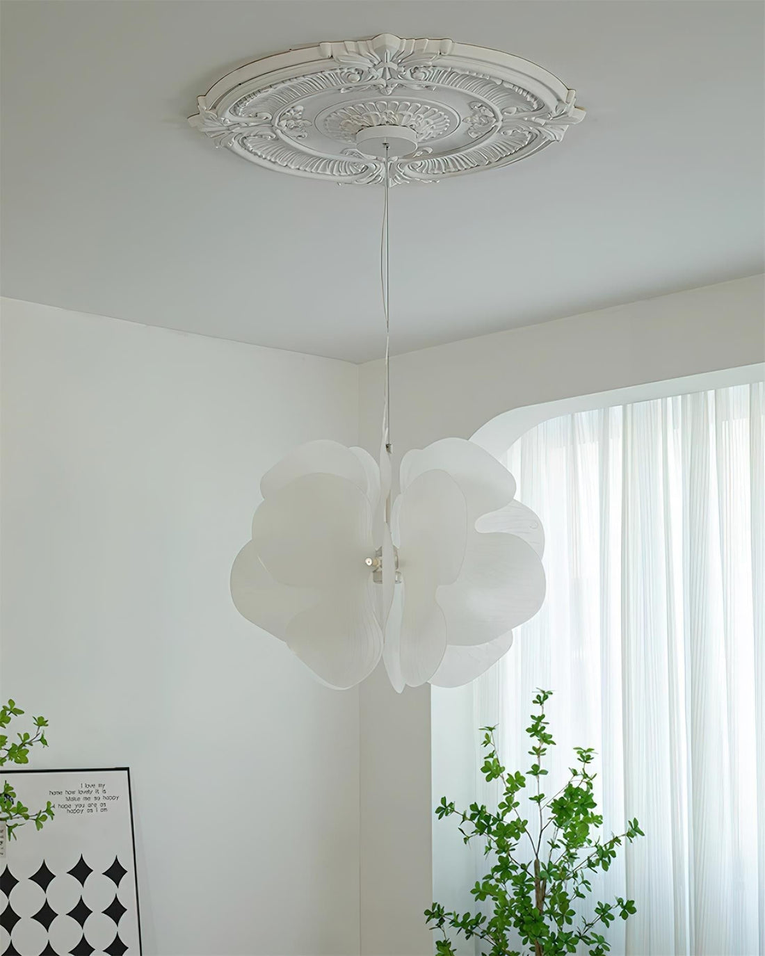 Bolide Suspension Pétale Florale Organique