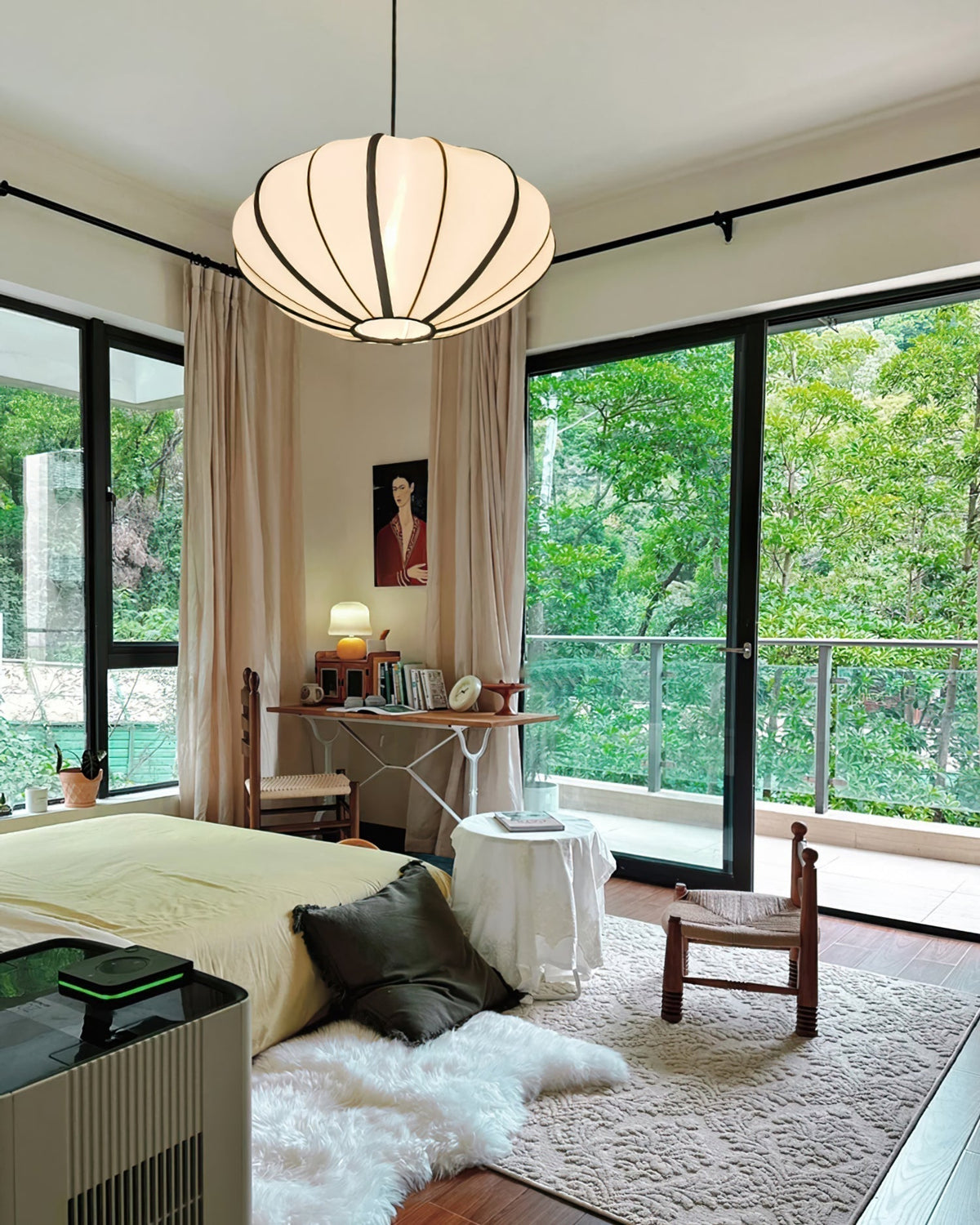 Daphne Lampe suspendue en tissu moderne
