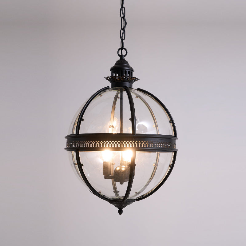 Svelte Ancien Industriel Métal Verre Suspension