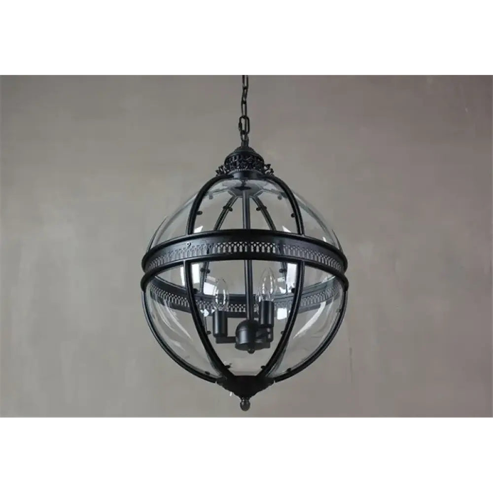 Svelte Ancien Industriel Métal Verre Suspension