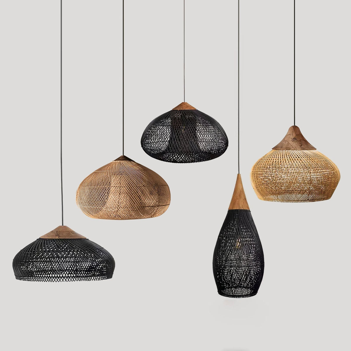 Solavn Lampe suspendue en bois de rotin