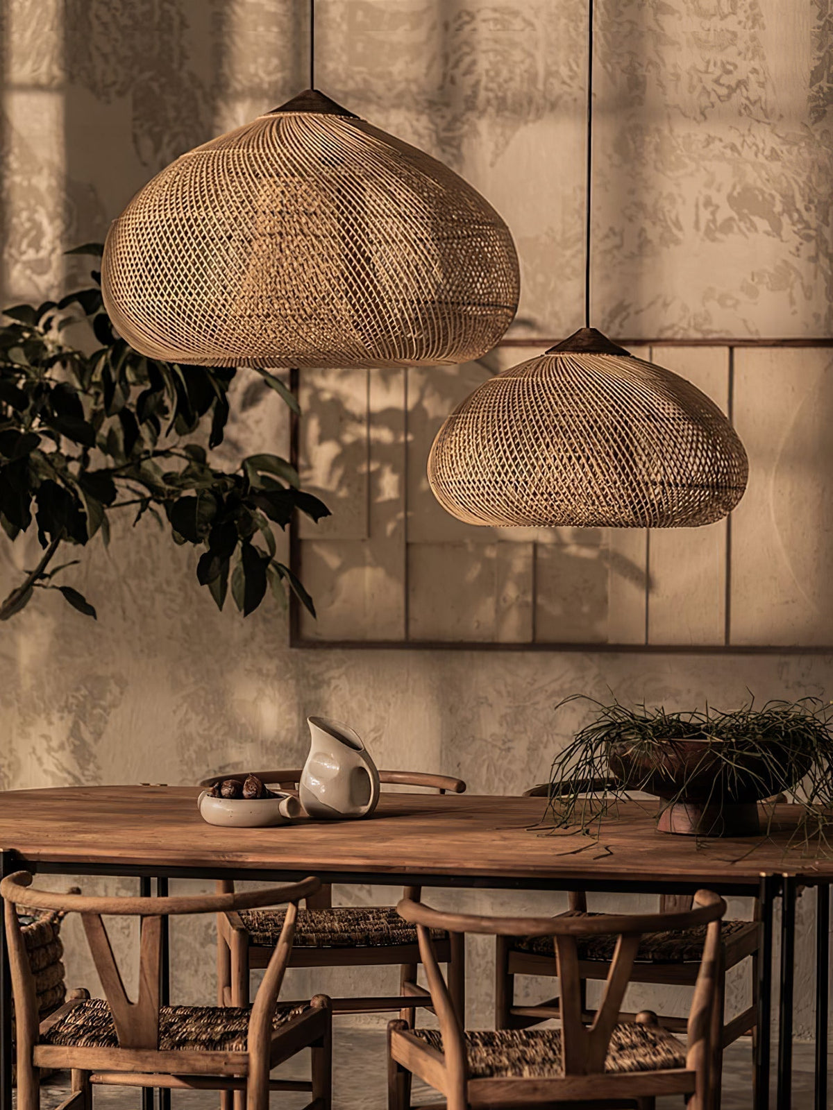 Solavn Lampe suspendue en bois de rotin