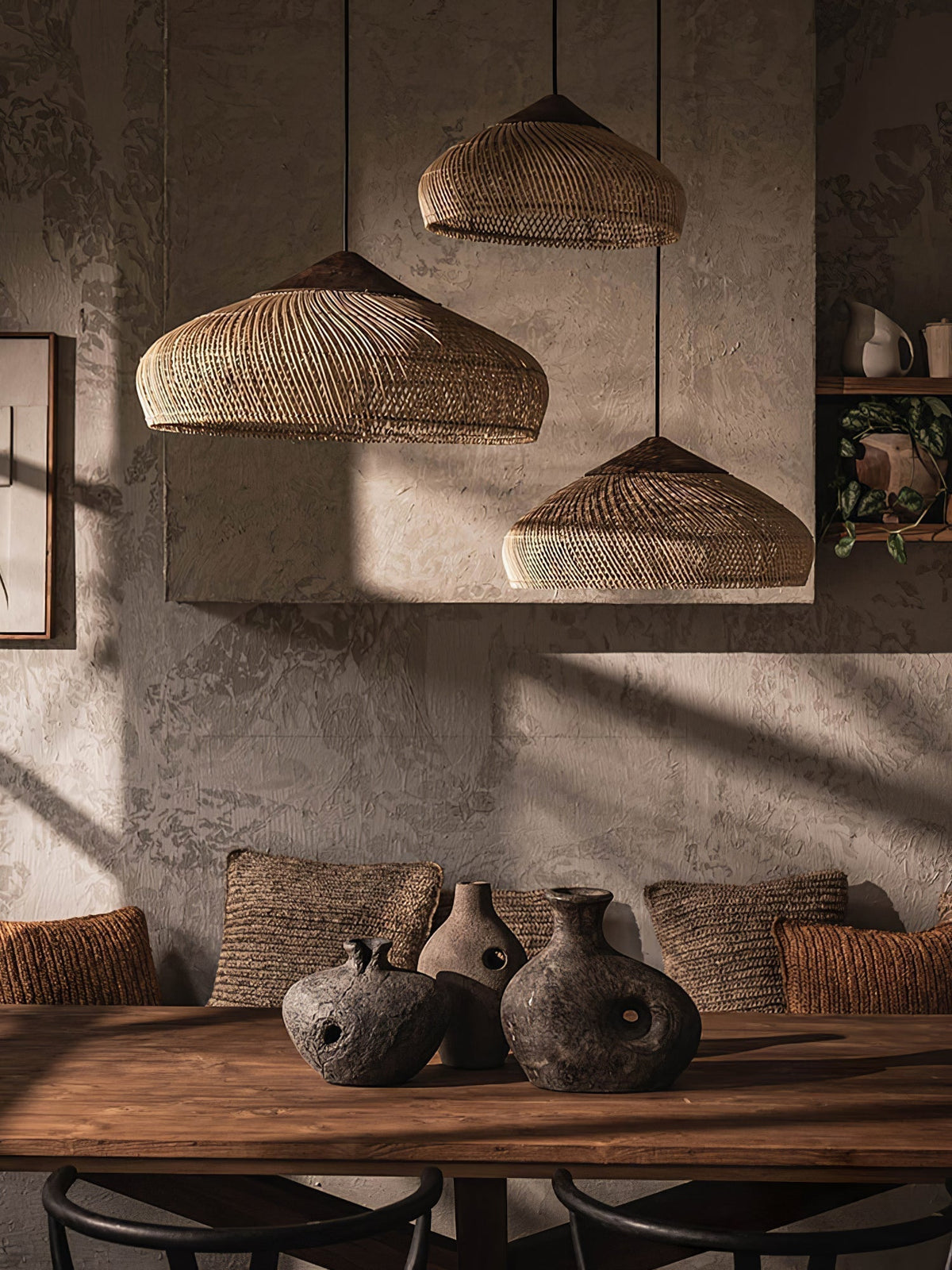 Solavn Lampe suspendue en bois de rotin