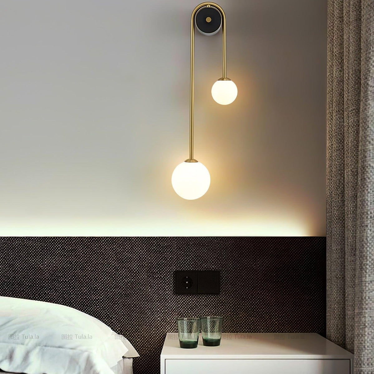 Elaro Applique Murale Arc en Laiton