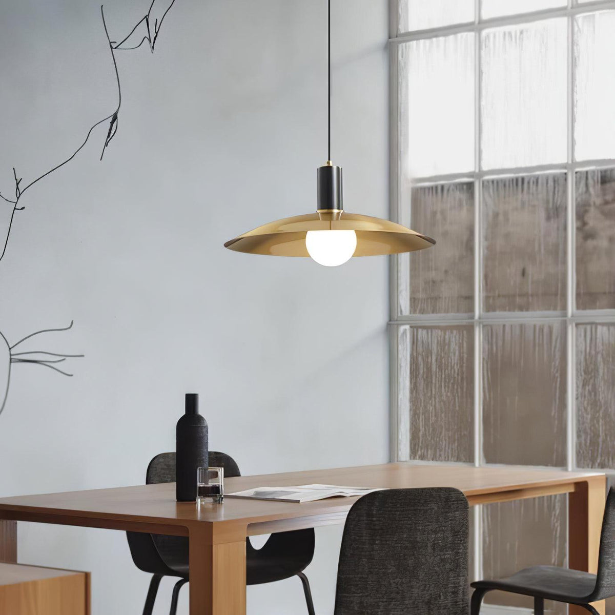 Thalora Suspension Laiton Verre Classique