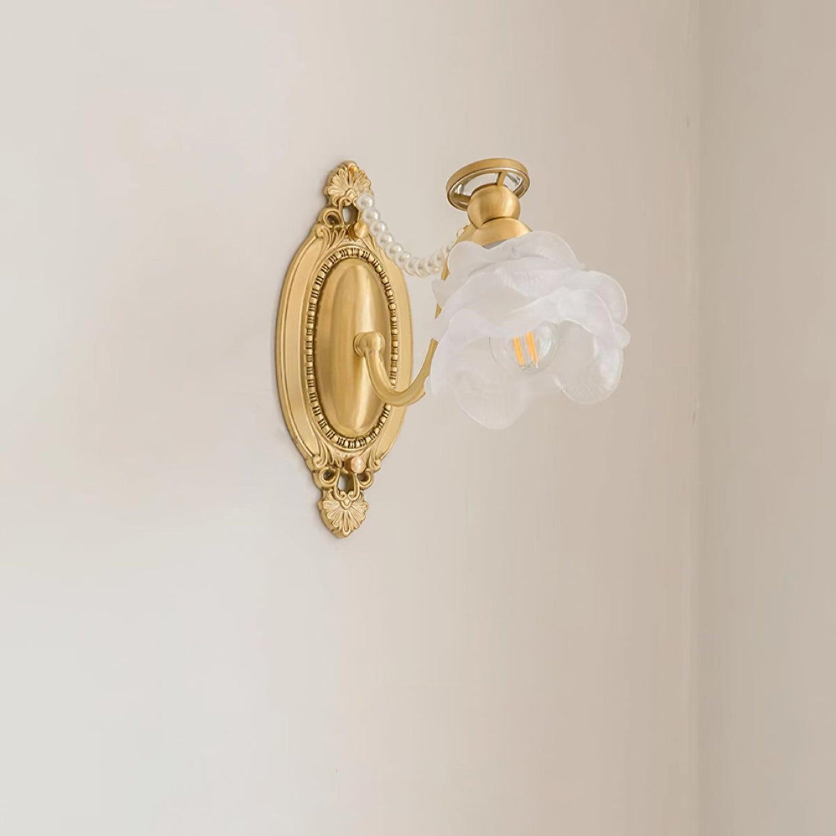 Zoey Applique Murale Florale en Laiton