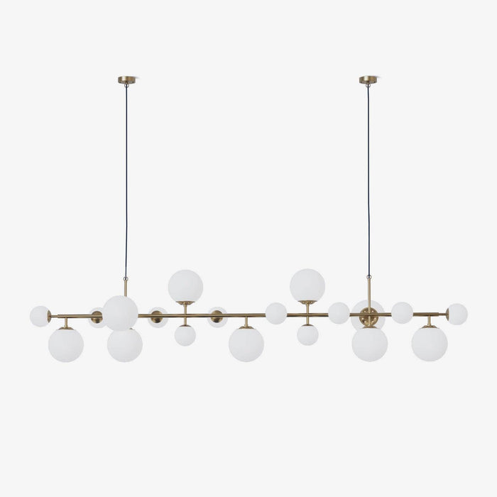 Solara Lustre Laiton Verre Globe