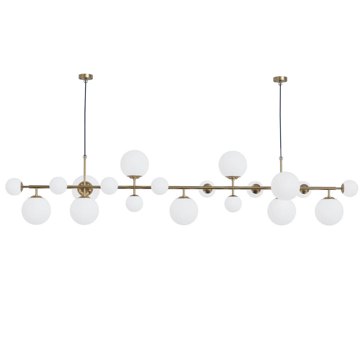 Solara Lustre Laiton Verre Globe